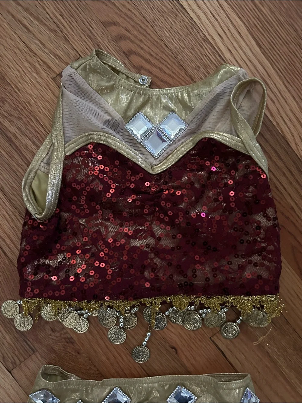 Weissman Burgundy and Gold Dance Genie Costume
